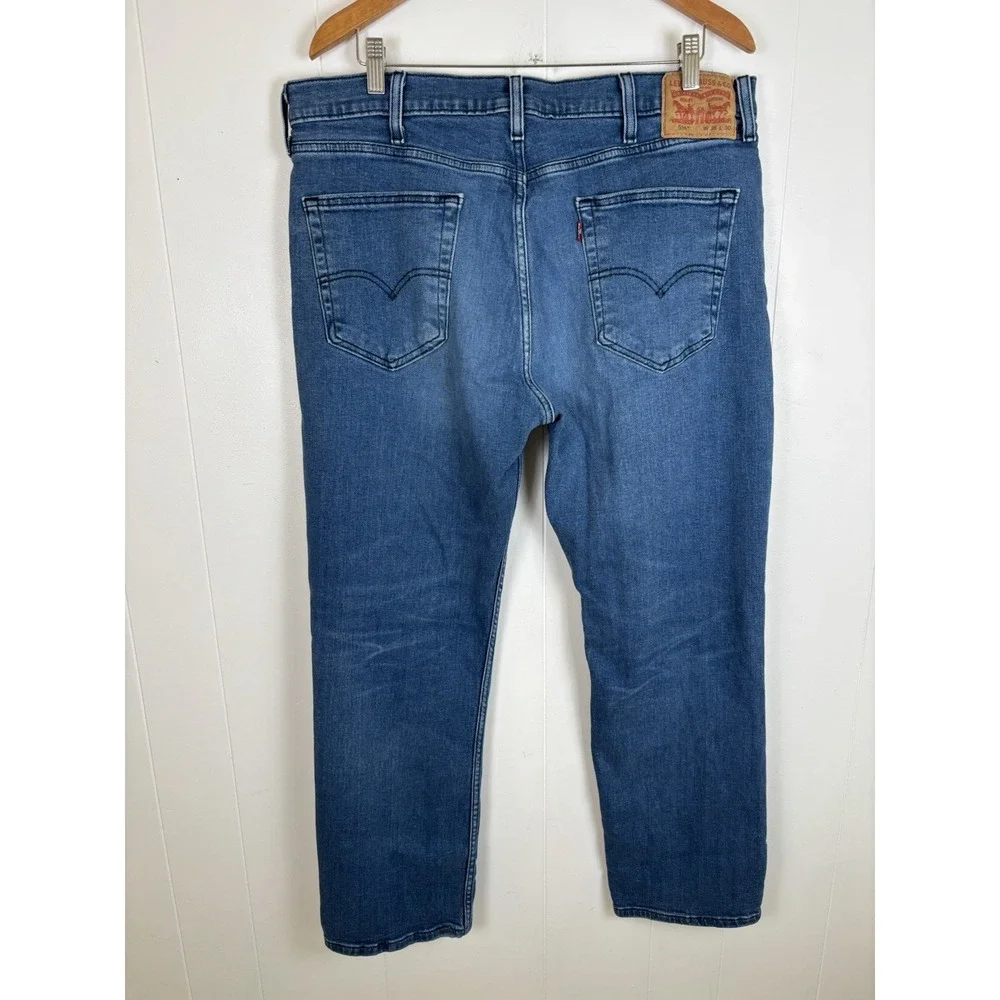 Levi's 514 Jeans Measures 38x29.5 Blue Straight Leg Medium Wash Denim Classic